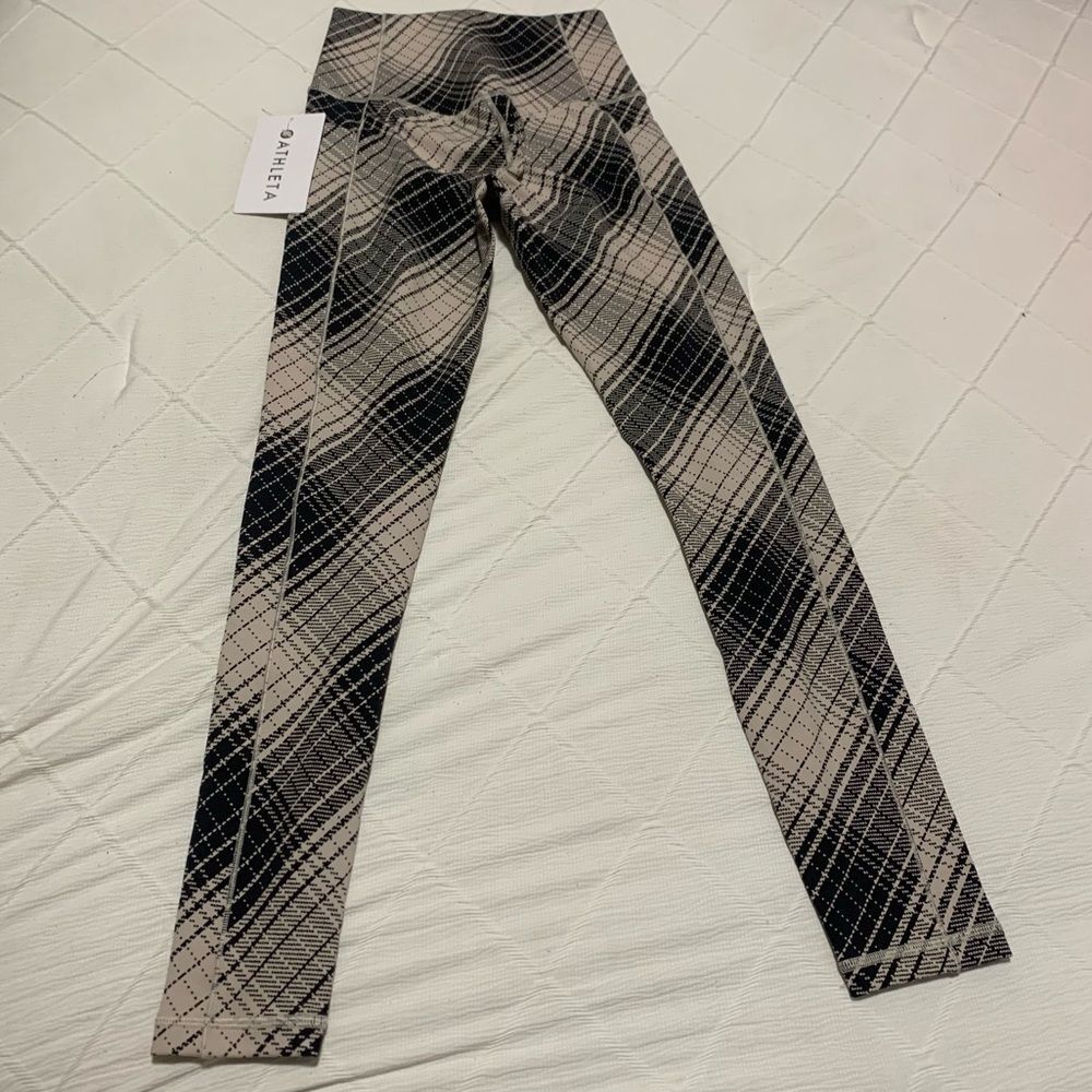 Athleta Salutation Stash Tight Plaid High-Waisted Women's Leggings size XXS - Picture 10 of 13